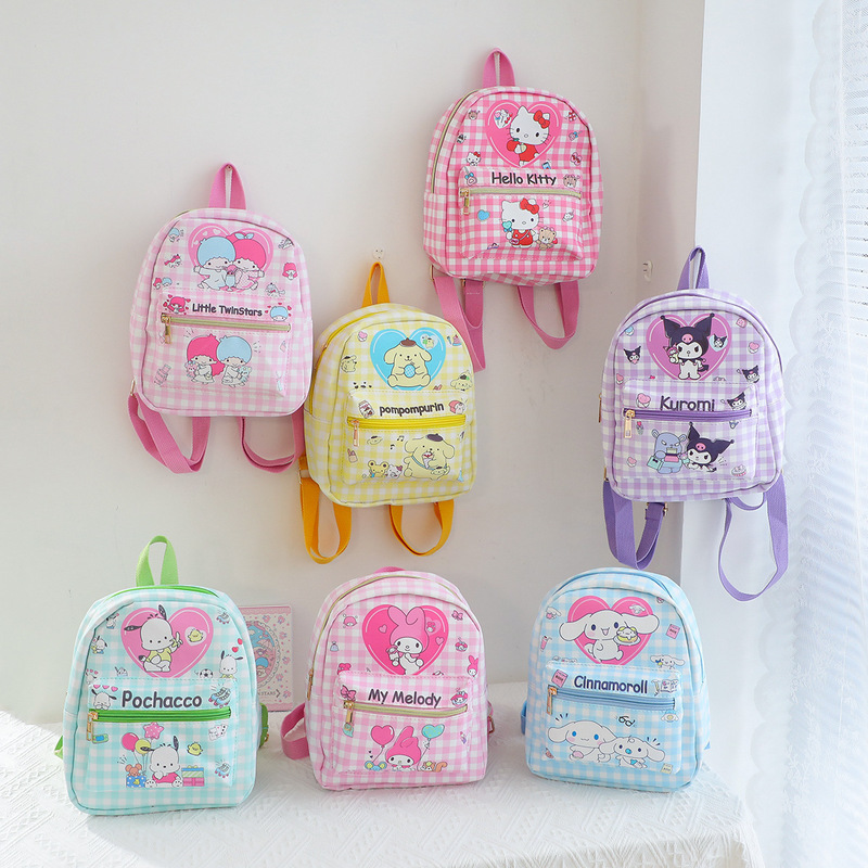 Anime Mymelody Kuromi Cinnamoroll Children Backpack Travel Bag Schoolbag Girls Kindergarten Bookbag Mochila Birthday Gift