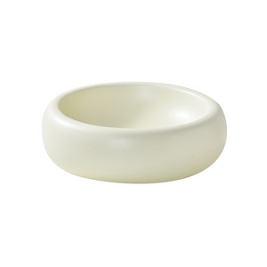 2023 New Donut Pet Food Bowls Shape White Ceramic Slow Feeders