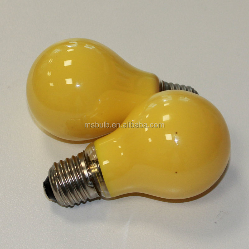 China Factory anti mosquito lamp A19 LED bulb E26 base yellow 590nm 110V