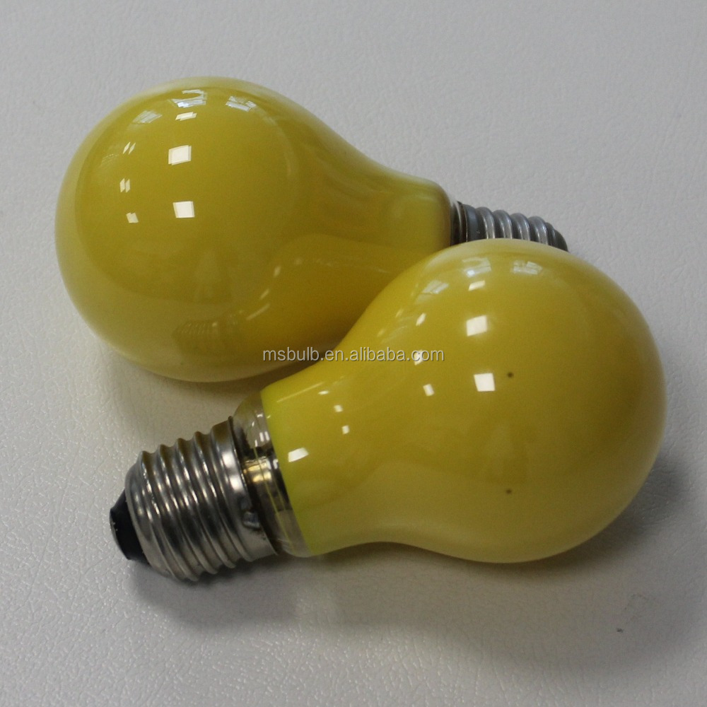 China Factory anti mosquito lamp A19 LED bulb E26 base yellow 590nm 110V