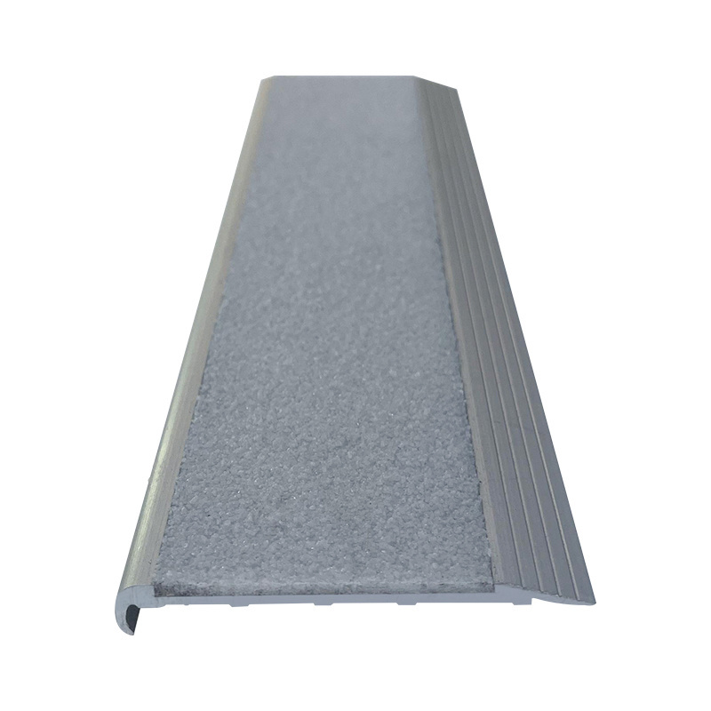 Anti-slip 2 Inch Grp Concrete Step Edging Aluminium Metal Flexible Rubber  Stair Nosing Edge Trim