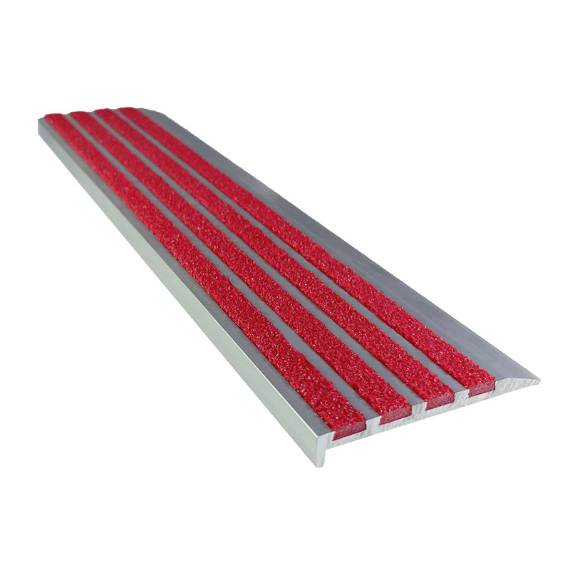 Customized Color Grooved Stair Nosing Edge Aluminum Profiles Stair Strip for Anti Slip Staircase