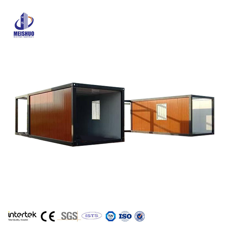 Movable steel frame building prefab tiny shipping container house