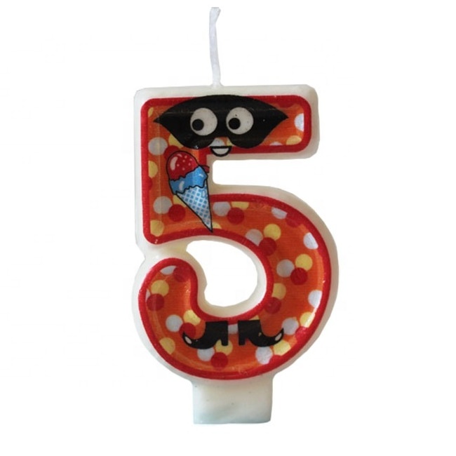 Cute animal party birthday number candle