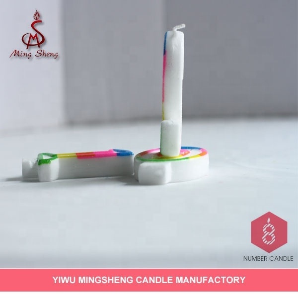 Newest 5color for birthday cake number candle