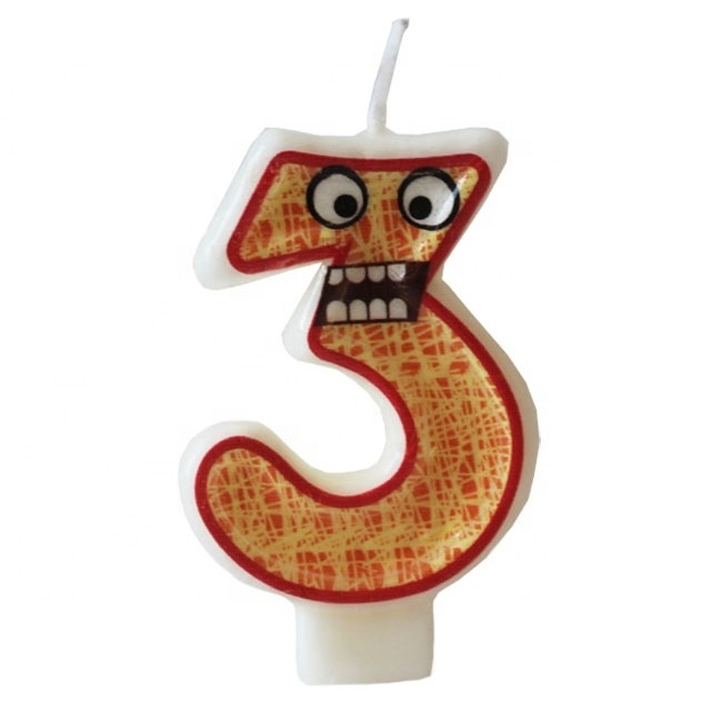 Cute animal party birthday number candle