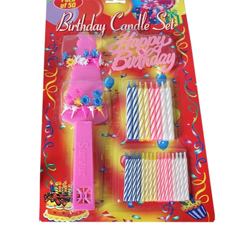 YiWu factory  for party cake decoration spiral birthday candle