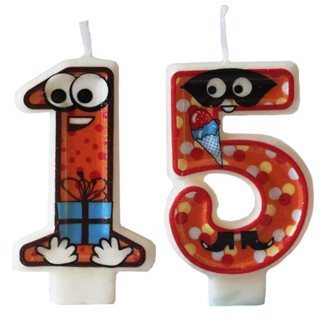 Cute animal party birthday number candle