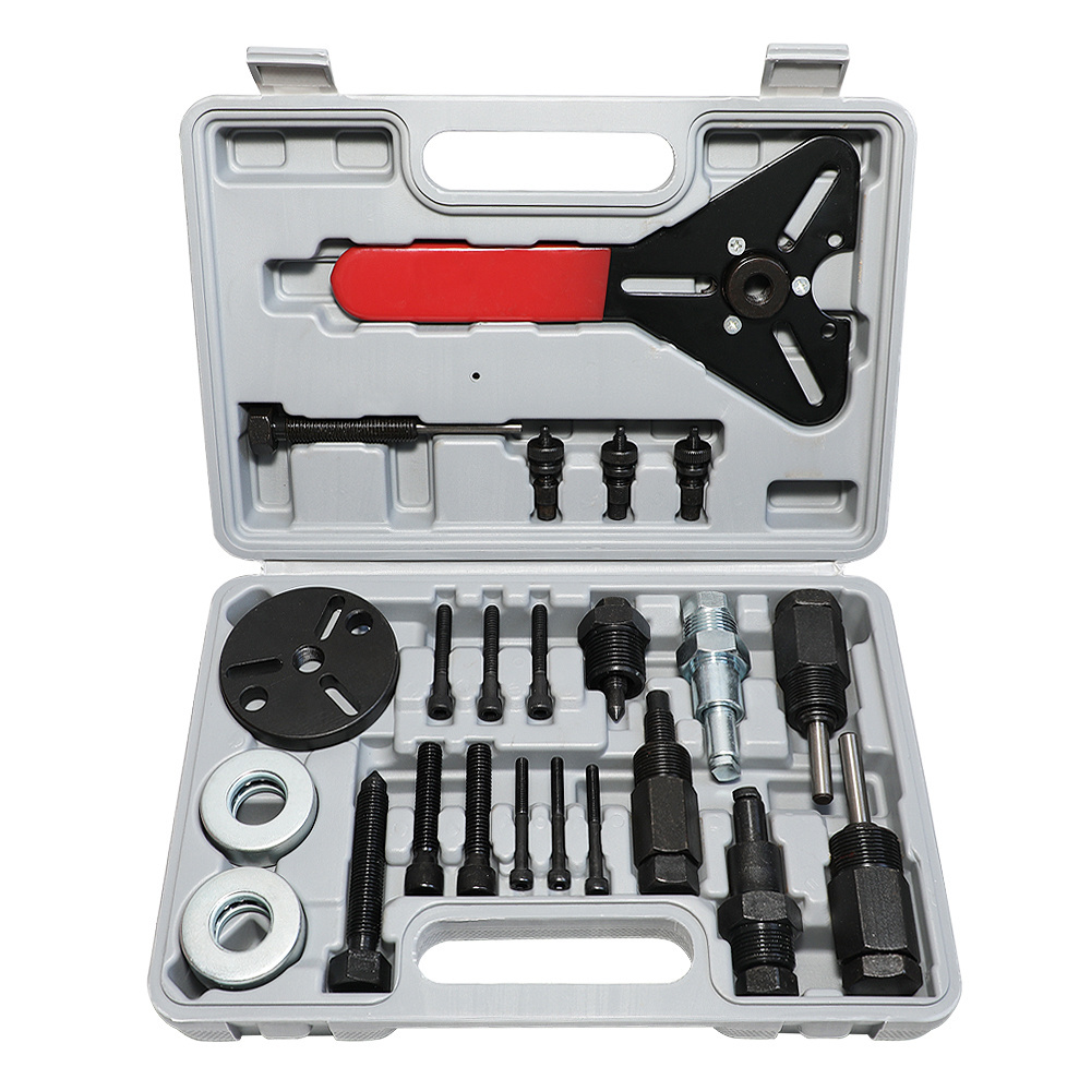 23pcs/set Compressor Clutch Hub Puller Remover Installer Tool Kit Auto Air Conditioning Repair Tool