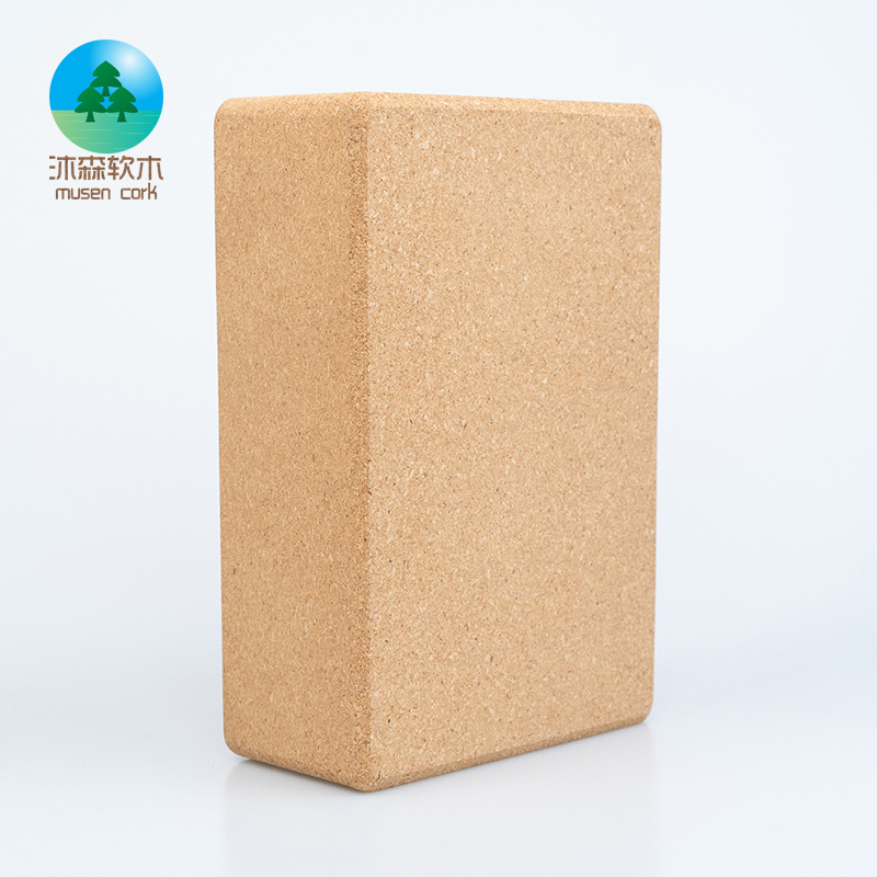 High Density Wholesale Natural Non-Slip Yoga Blocks Gymnastics Fitness Eco-Friendly Cork Yoga Blocks Custom Logo Eco Friendly