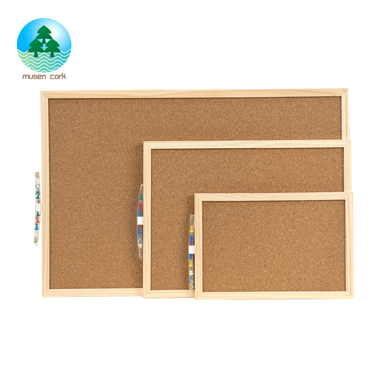 Factory Wooden 20 * 30cm 30 * 40cm 60*40cm Frame Wall-mounted Bulletin Pin Notice Corkboards Message Cork Board Bulletin Boards