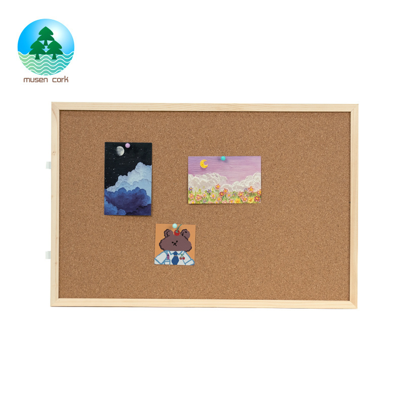 Factory Wooden 20 * 30cm 30 * 40cm 60*40cm Frame Wall-mounted Bulletin Pin Notice Corkboards Message Cork Board Bulletin Boards