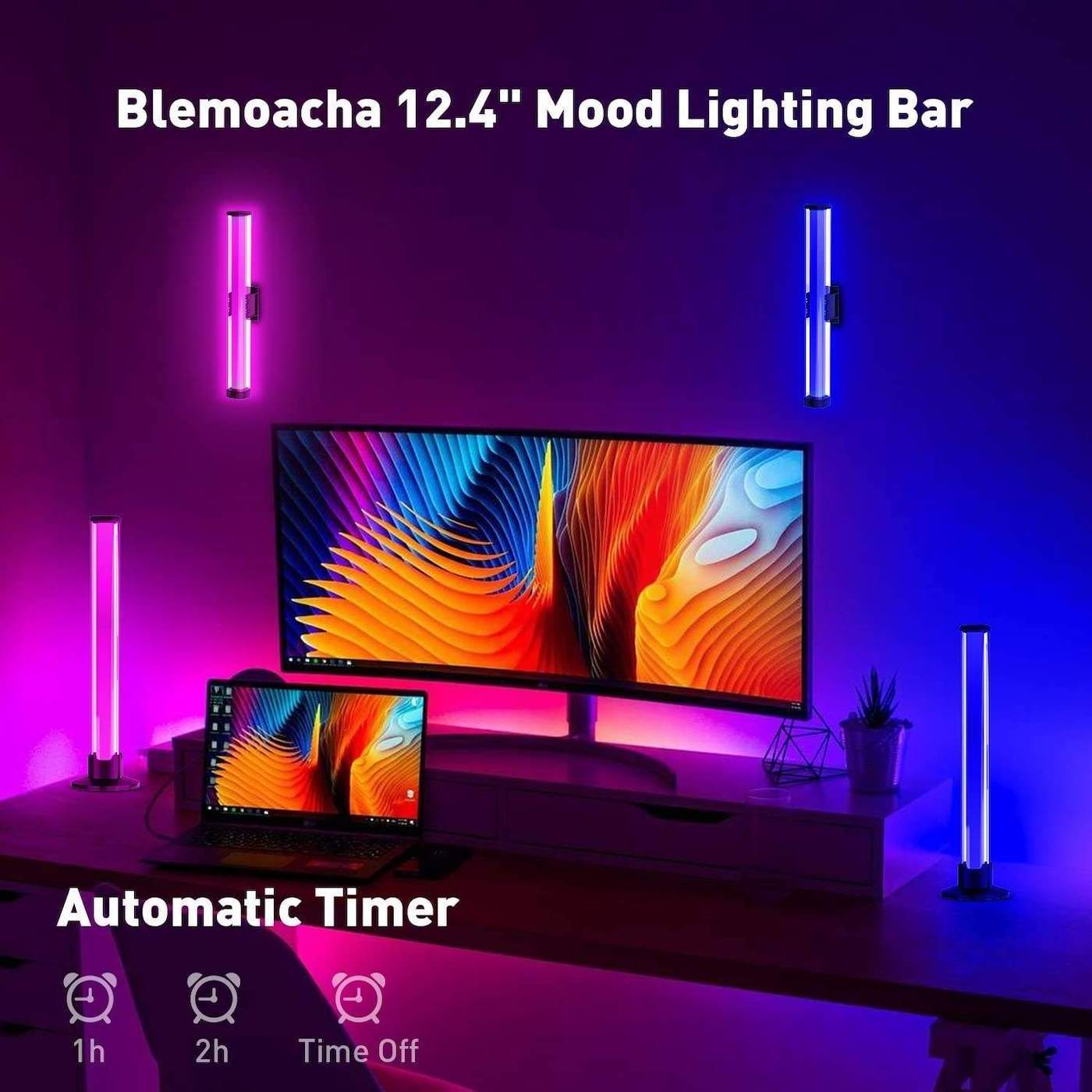 Colour Lamp Rgb Smart Led Tube Light Bar Tuya Wifi Music Sync Diy Night Gaming Lights Wall Room Decoration Glide Led Wall Light