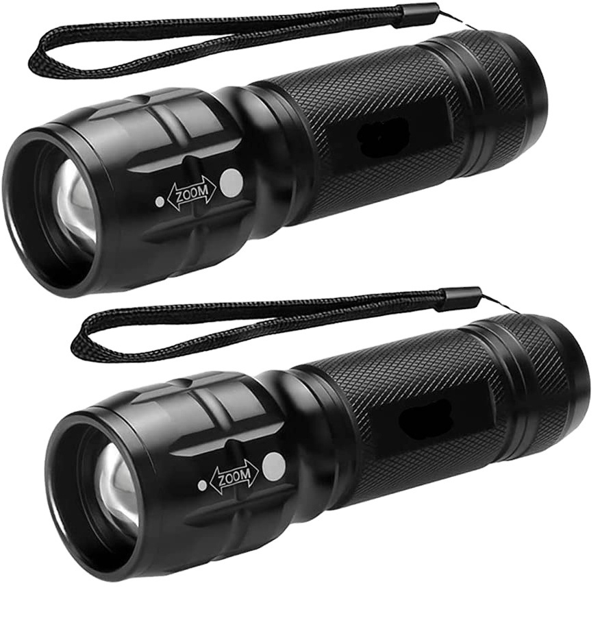 1000 High Lumens, Bright Small Flashlight Zoomable Waterproof Adjustable Brightness LED AAA FlashLight