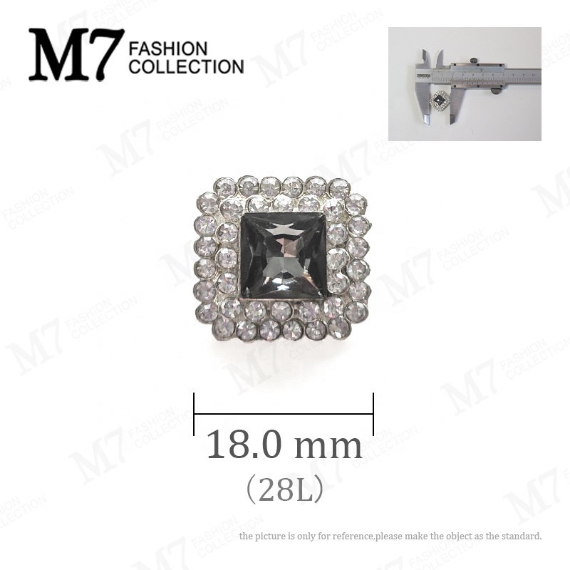 PW13 Wholesale Black Embossed rhinestone Zinc Alloy Custom Logo gun nickel Flower Shank Buttons for Uniform Coat Blazer