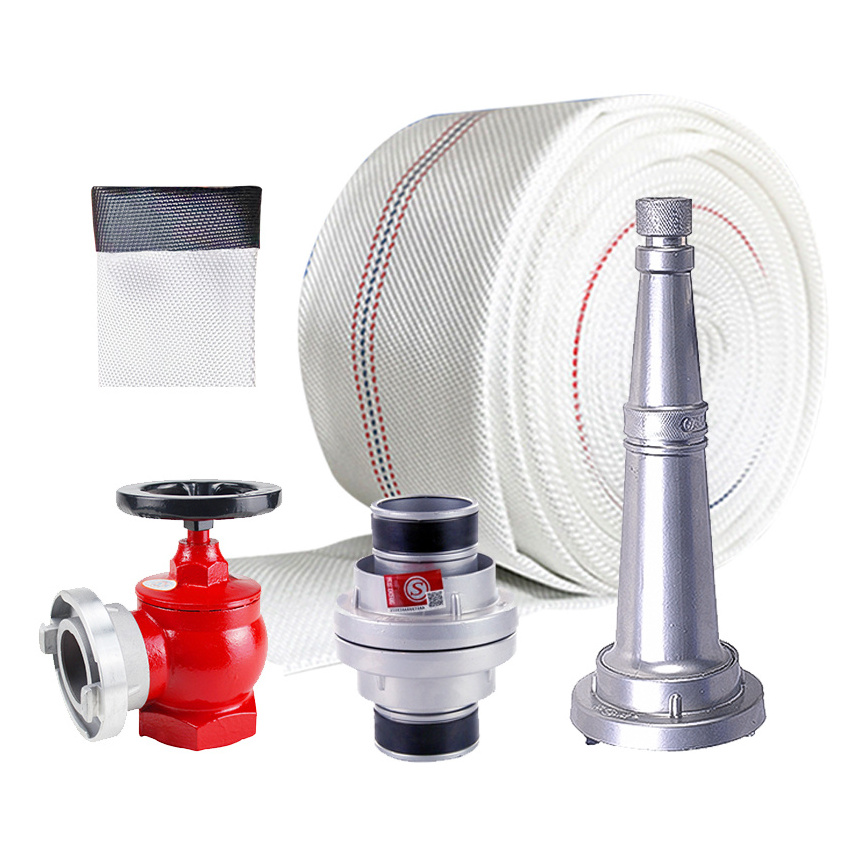 Red PVC/TPU Rubber Lay-Flat Fire Hose with coupling/connector for Firefighting Equipment & Accessories