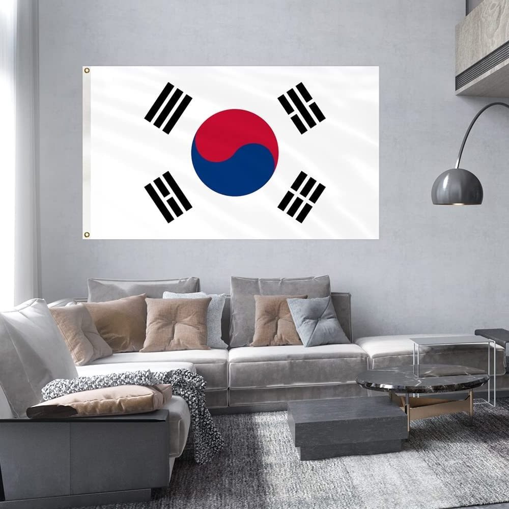 Custom Country Printed South Korea Flag National Korean Flags 3x5ft