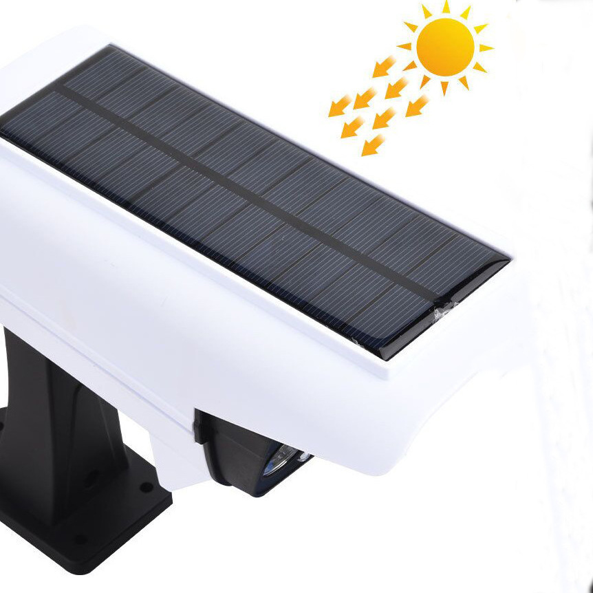 Outdoor Solar Lights Motion Sensor Dummy Camera 77 LEDs Spotlight Waterproof Wall Street Lamp for Home Yard Solar Garden Light