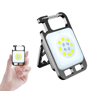 MINI COB Keychain Flashlight Charging Lamp Camping Lights with Magnet 4 Lighting Modes for Camping