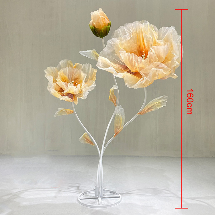 I216 Electric Open and Close Giant Flower Paper Large Artificial Flower Props for Wedding Party Event Decoration