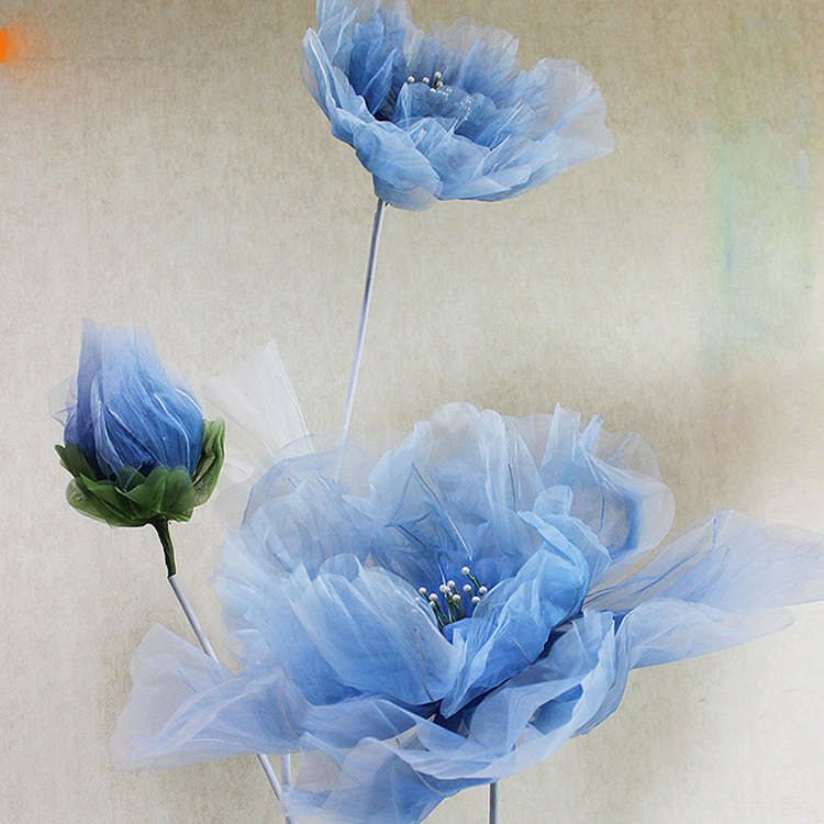 I216 Electric Open and Close Giant Flower Paper Large Artificial Flower Props for Wedding Party Event Decoration