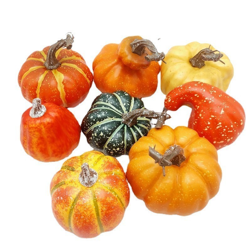 E478 Autumn Harvest Festival Halloween Thanksgiving Day Christmas Decorations Foam Artificial Pumpkin