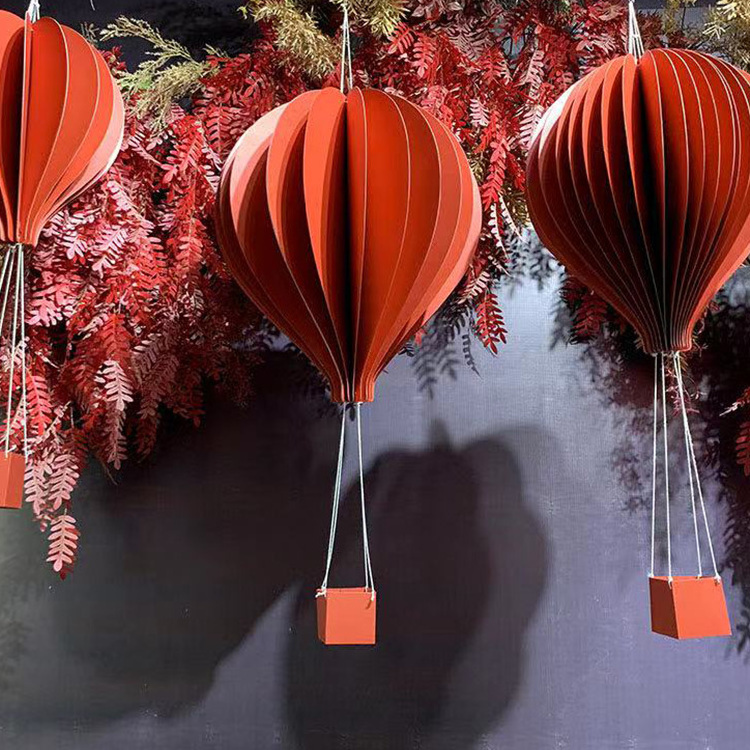 I158 Hot Air Balloon Lift Off Decoration Paper Props Roof Landscaping Wedding Event Decor