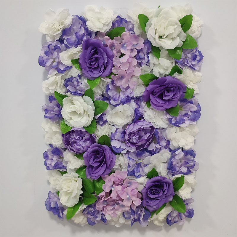 N045 Wedding Supplies MSH Top Seller Wedding Decoration Artificial Flowers White Pink Purple Flower Walls For Wedding