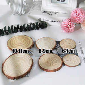 G109 DIY Round Wooden Slices 10cm 8cm 6cm diameter 1cm thickness candle mat pads for scented candles