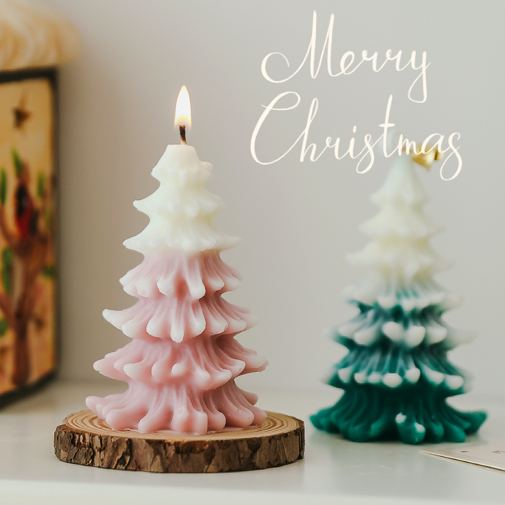 G048 Hot Sale Fragrance Scented Christmas tree candle for Christmas New Year Decoration