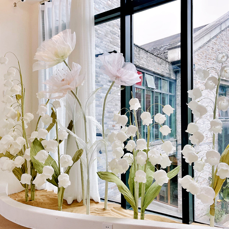 Vv124 Customized Giant Paper Flower Shopping Mall Wedding Window Decoration Handmade Paper Flower Decorative Wedding Props