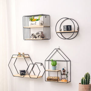 X106 New Style Iron Wall Fashion Decoration Display Rack Bedroom Home Wall Hanging Basket Kitchen Free Punch Storage