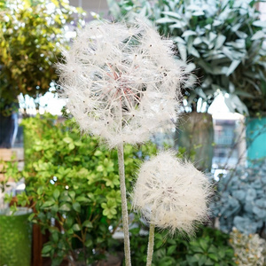 M367 Home Decor Wedding Bouquets Big Single Stem Faux Artificial Silk Flower Dandelion Flowers Silk Real Touch Artificial Flower