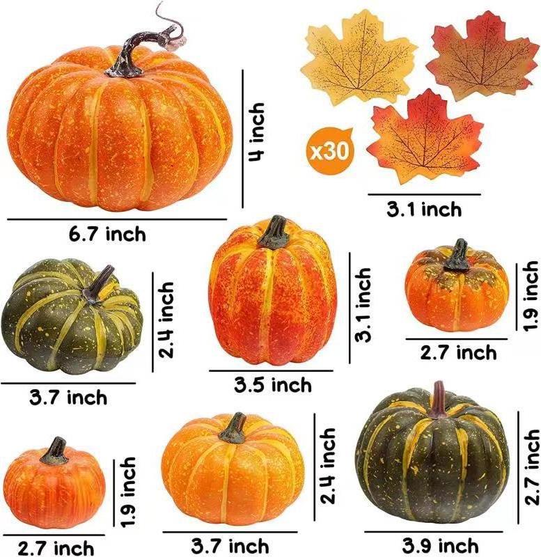 E478 Autumn Harvest Festival Halloween Thanksgiving Day Christmas Decorations Foam Artificial Pumpkin