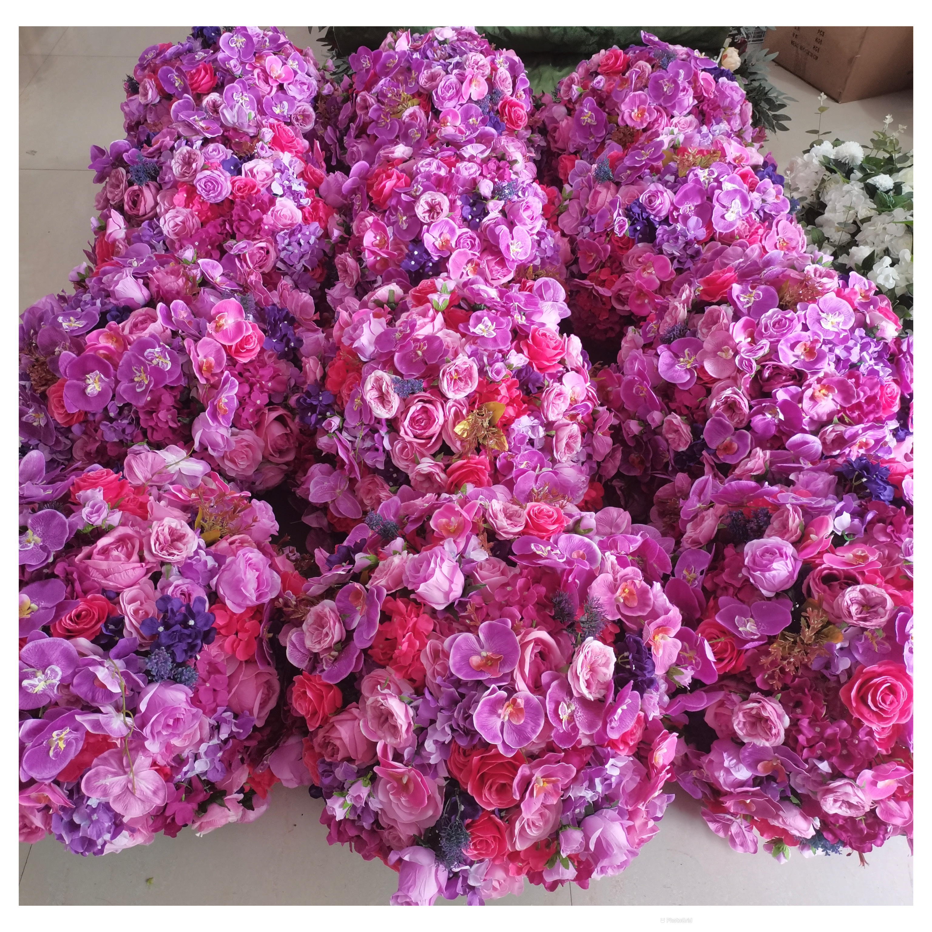 C20 Top quality flower ball wedding centerpieces red rose white purple flower ball artificial silk hydrangea flower ball