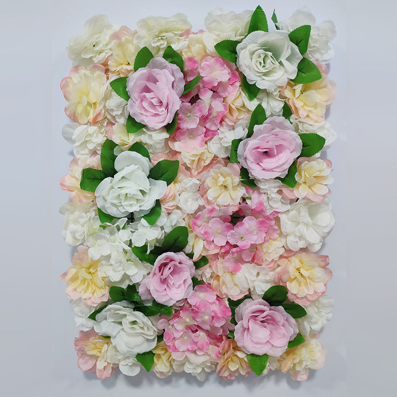 N045 Wedding Supplies MSH Top Seller Wedding Decoration Artificial Flowers White Pink Purple Flower Walls For Wedding