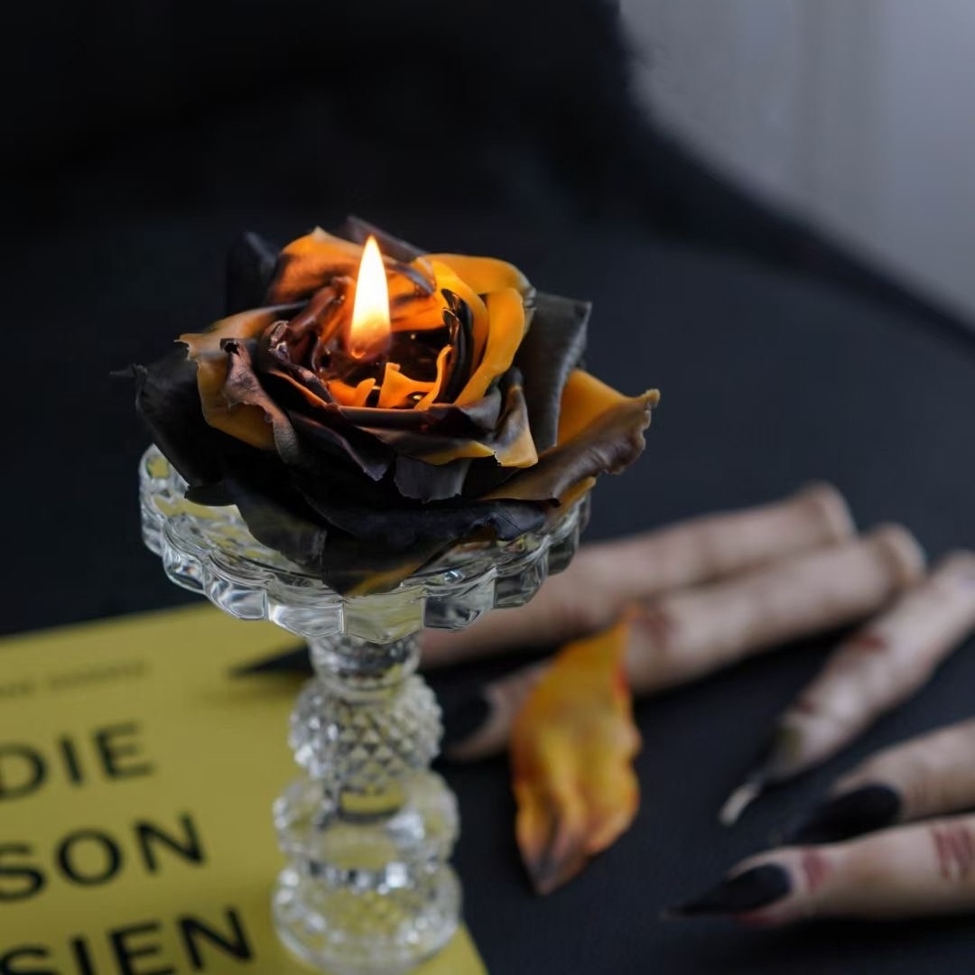 M450 Games Holiday Party Decoration Pumpkin Halloween Black Bleeding Candle Witch Finger Soy Wax Halloween Scull Scented Candle