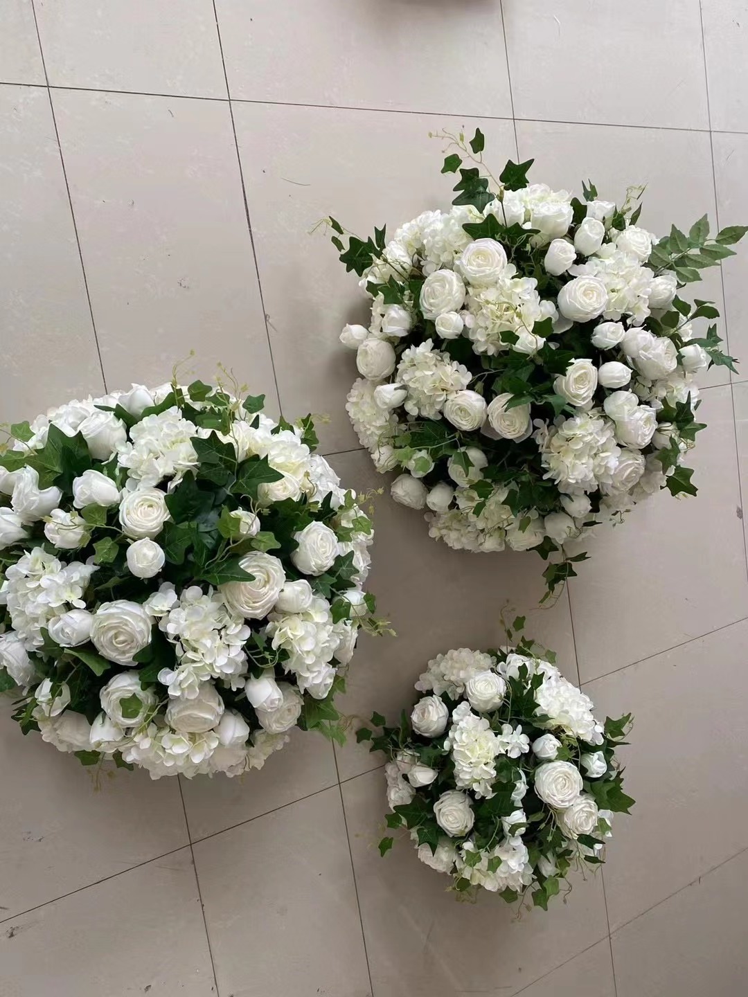 C20 Top quality flower ball wedding centerpieces red rose white purple flower ball artificial silk hydrangea flower ball