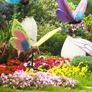 I0102 Courtyard Garden Decoration Outdoor Large Simulation Butterfly Ornaments Fiberglass Animal Sculpture Landscape