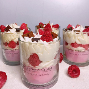 V59  Hot Customized Cream Candles Scented Ice Cream Candle Dessert Candles For Home Fragrance Wedding Mother's Day Gift