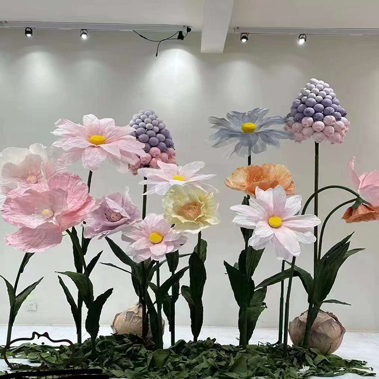 I84 Giant Flower Stand Large Tall Artificial Handmade Flowers Wedding Party Decoration