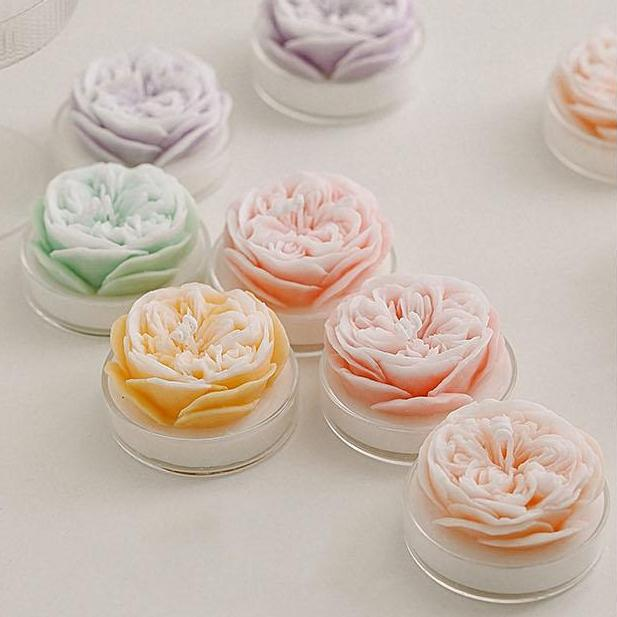 R21 Handmade Austin Roses Shaped Soy Wax  Candles & Home Fragrance Rose Flower Scented Novelty Candles