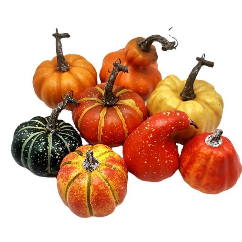 E478 Autumn Harvest Festival Halloween Thanksgiving Day Christmas Decorations Foam Artificial Pumpkin