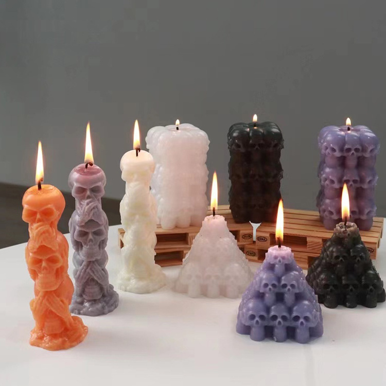 I67 Halloween Funny Cute Scented Candles Small Ghost Pumpkin Candles with Multiple Styles