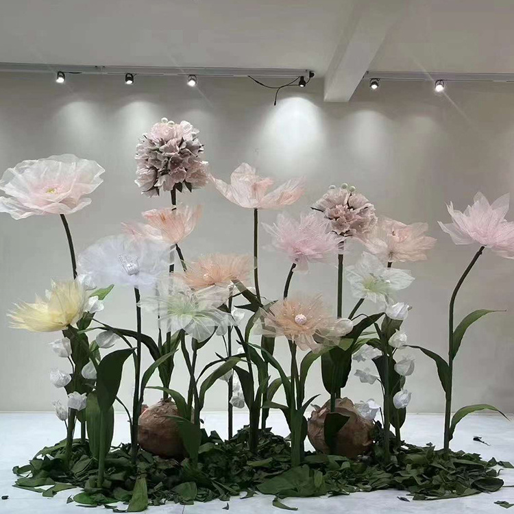 I84 Giant Flower Stand Large Tall Artificial Handmade Flowers Wedding Party Decoration