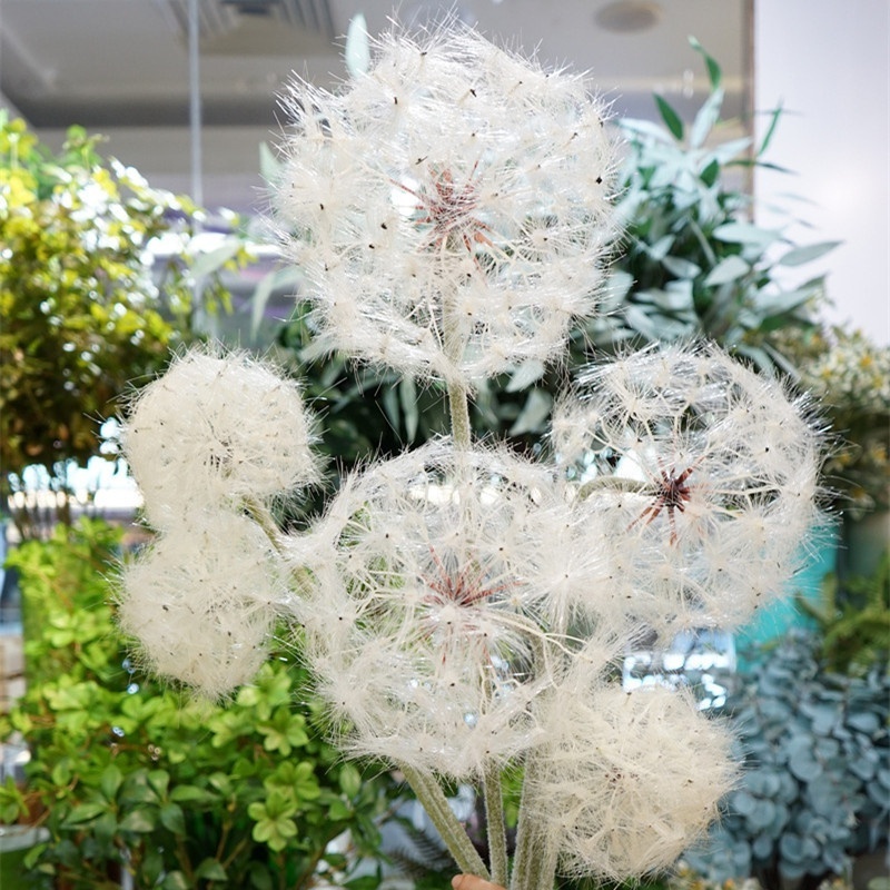 M367 Home Decor Wedding Bouquets Big Single Stem Faux Artificial Silk Flower Dandelion Flowers Silk Real Touch Artificial Flower