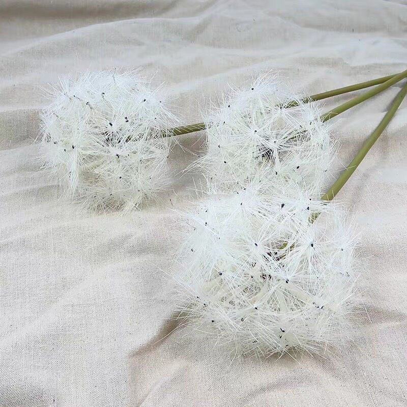 M367 Home Decor Wedding Bouquets Big Single Stem Faux Artificial Silk Flower Dandelion Flowers Silk Real Touch Artificial Flower