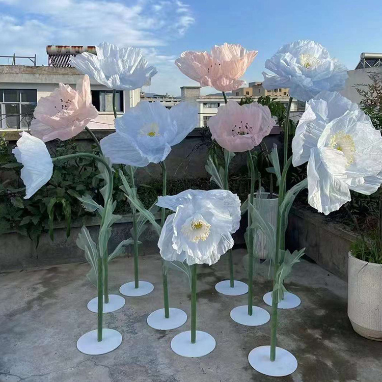 I84 Giant Flower Stand Large Tall Artificial Handmade Flowers Wedding Party Decoration