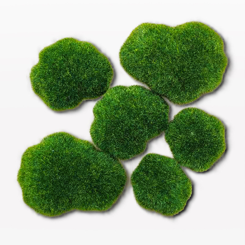 E288 Decorative Moss Artificial Cushion Moss Natural Fresh Green Moss for Craft Arts Floral Project Wall Decor