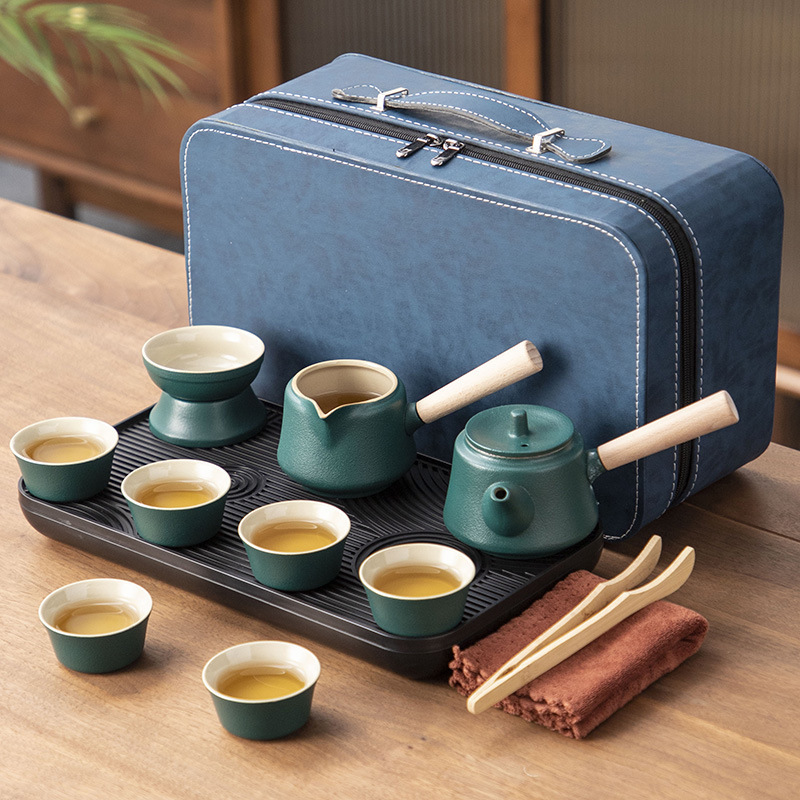 MSH Portable Tea Tray Set Reusable Tea And Teacup Set For Japanese Outdoor Travel